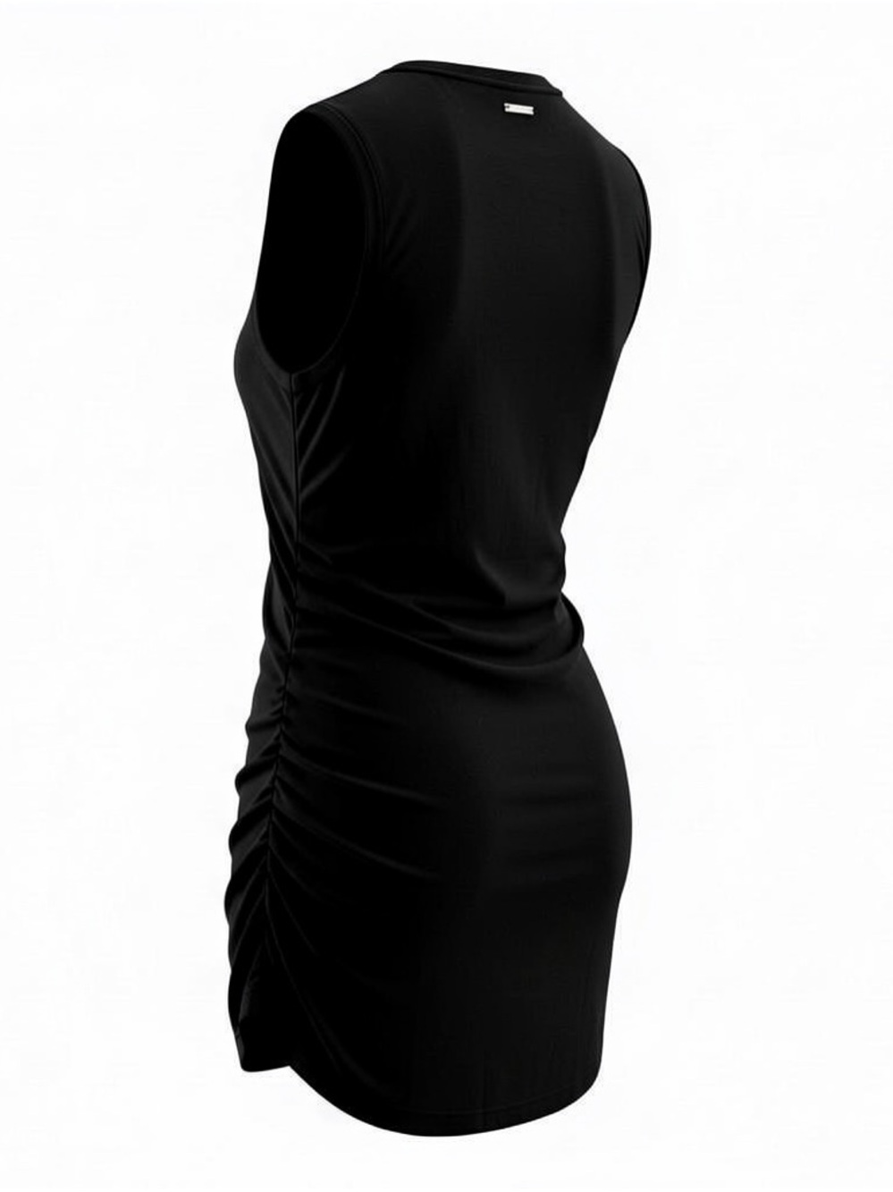 MICHAEL Michael Kors Black Sleeveless Ruched-Side Mini Dress